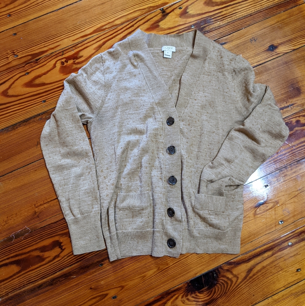 J. Crew tan cardigan